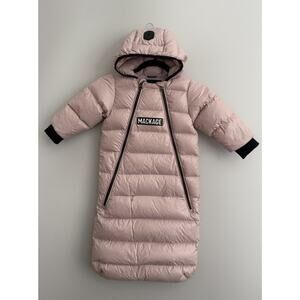 Mackage Unisex Allie Quilted Down Bunting Bag Petal Pink 18 Months READ